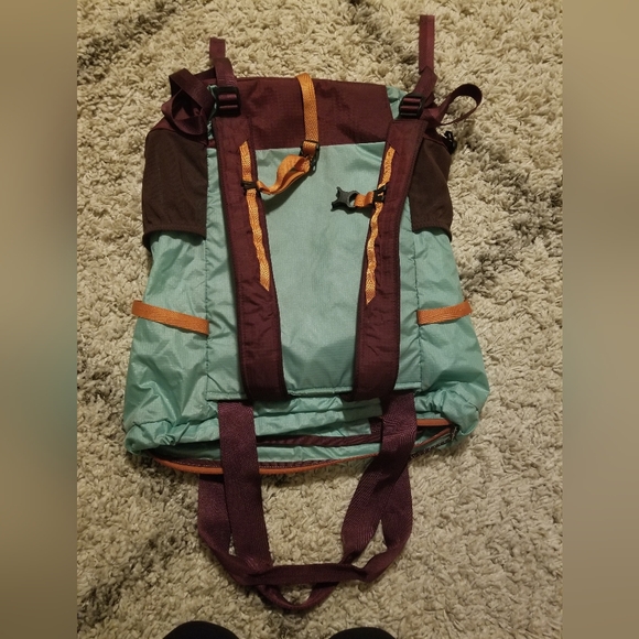 Patagonia Teal and Burgundy Backpack with Orange Accents - Picture 2 of 4